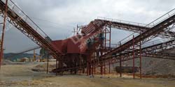 广西柳州柳江县柳兴竹篙山采石场时产800吨沙石生产线