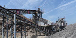 湖南衡陽鑫利采石場時產200噸砂石生產線設備配置