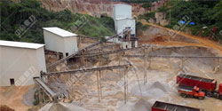 湖南娄底华峰采石场时产350吨石子破碎生产线