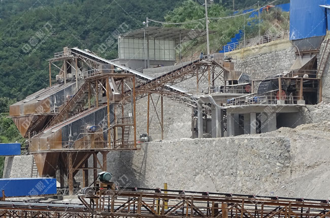 湖北省宜昌市鴻濤采石場時產600噸骨料生產線
